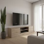 Έπιπλο τηλεόρασης Sasa pakoworld σε sonoma απόχρωση 150x35x41.5εκ