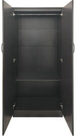 Ντουλάπα δίφυλλη Athos pakoworld σε wenge απόχρωση 80x42x180εκ - Image 3