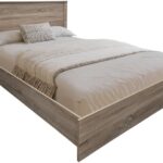 Κρεβάτι Athos pakoworld σε sonoma απόχρωση 140x200εκ