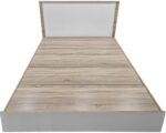 Κρεβάτι Athos pakoworld σε sonoma-λευκό απόχρωση 160x200εκ - Image 5