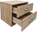Κομοδίνο Athos pakoworld σε sonoma απόχρωση 48x40x41.5εκ - Image 2