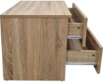 Κομοδίνο Athos pakoworld σε sonoma απόχρωση 48x40x41.5εκ - Image 4