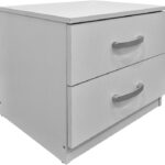 Κομοδίνο Athos pakoworld σε λευκή απόχρωση 48x40x41.5εκ
