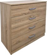 Συρταριέρα Athos pakoworld σε sonoma απόχρωση 80x40x79εκ