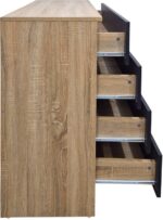 Συρταριέρα Athos pakoworld σε sonoma-ανθρακί απόχρωση 80x40x79εκ - Image 3