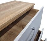 Συρταριέρα Athos pakoworld σε sonoma-λευκή απόχρωση 80x40x79εκ - Image 5