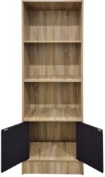 Βιβλιοθήκη Tekaro pakoworld sonoma-ανθρακί 57x33x180εκ - Image 2