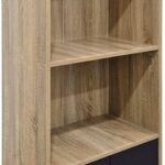 Βιβλιοθήκη Tekaro pakoworld sonoma-ανθρακί 57x33x180εκ