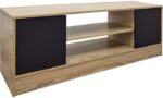 Έπιπλο τηλεόρασης Sasa pakoworld sonoma-ανθρακί 120x35x41.5εκ - Image 3