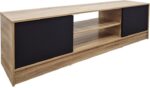 Έπιπλο τηλεόρασης Sasa pakoworld sonoma-ανθρακί 150x35x41.5εκ - Image 3