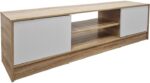 Έπιπλο τηλεόρασης Sasa pakoworld sonoma-λευκό 150x35x41.5εκ - Image 3