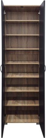 Παπουτσοθήκη-Ντουλάπα Racka pakoworld sonoma-ανθρακί 58x34x186εκ - Image 2
