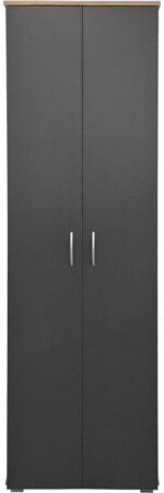 Παπουτσοθήκη-Ντουλάπα Racka pakoworld sonoma-ανθρακί 58x34x186εκ - Image 4