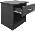 Κομοδίνο Bedy pakoworld ανθρακί 40x34x42εκ - Image 2
