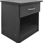 Κομοδίνο Bedy pakoworld ανθρακί 40x34x42εκ