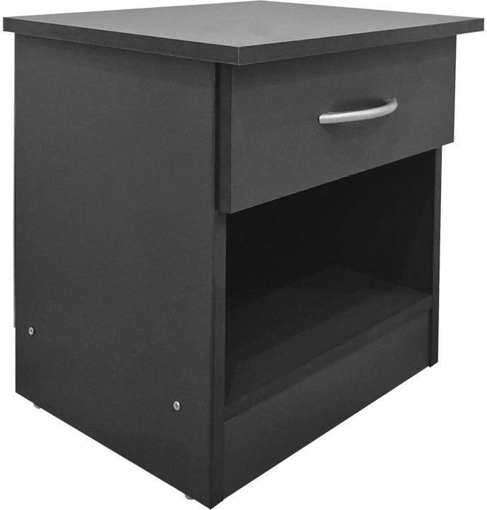 383-000126 Κομοδίνο Bedy pakoworld ανθρακί 40x34x42εκ - Image 1