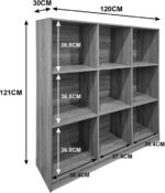Βιβλιοθήκη Gridea pakoworld sonoma 119.5x30x121εκ - Image 3