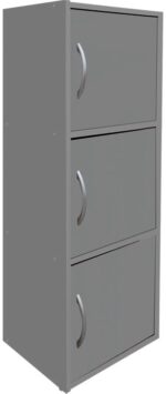 Ντουλάπι-στήλη Soline pakoworld ανοιχτό γκρι 40x34.5x90.5εκ