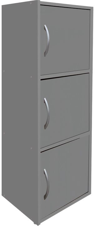 383-000131 Ντουλάπι-στήλη Soline pakoworld ανοιχτό γκρι 40x34.5x90.5εκ - Image 1