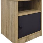 Κομοδίνο Lenea pakoworld sonoma-ανθρακί 40x40x50εκ