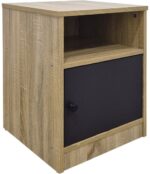 Κομοδίνο Lenea pakoworld sonoma-ανθρακί 40x40x50εκ