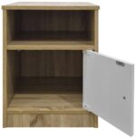 Κομοδίνο Lenea pakoworld sonoma-λευκό 40x40x50εκ - Image 2