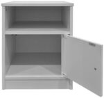 Κομοδίνο Lenea pakoworld λευκό 40x40x50εκ - Image 2