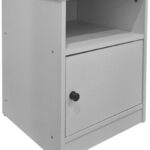 Κομοδίνο Lenea pakoworld λευκό 40x40x50εκ