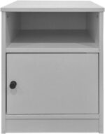 Κομοδίνο Lenea pakoworld λευκό 40x40x50εκ - Image 3