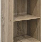Βιβλιοθήκη-στήλη Lenobia pakoworld με ντουλάπι sonoma 30.5x24x95εκ