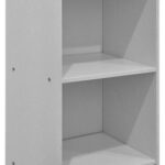 Βιβλιοθήκη-στήλη Lenobia pakoworld με ντουλάπι λευκό 30.5x24x95εκ