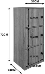 Ντουλάπα-στήλη Wirdia pakoworld λευκό 30.5x24x71.5εκ - Image 4