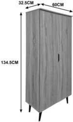 Παπουτσοθήκη-ντουλάπα Oufelia pakoworld sonoma 60x32.5x134.5εκ - Image 5