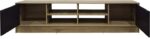 Έπιπλο τηλεόρασης Tivia pakoworld sonoma-ανθρακί 180x35x41.5εκ - Image 2