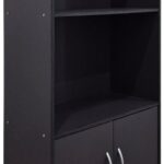 Βιβλιοθήκη Tekaro pakoworld ανθρακί 60x30x120εκ