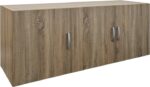 Πατάρι ντουλάπας τρίφυλλο Alvia pakoworld sonoma 150x51x60εκ