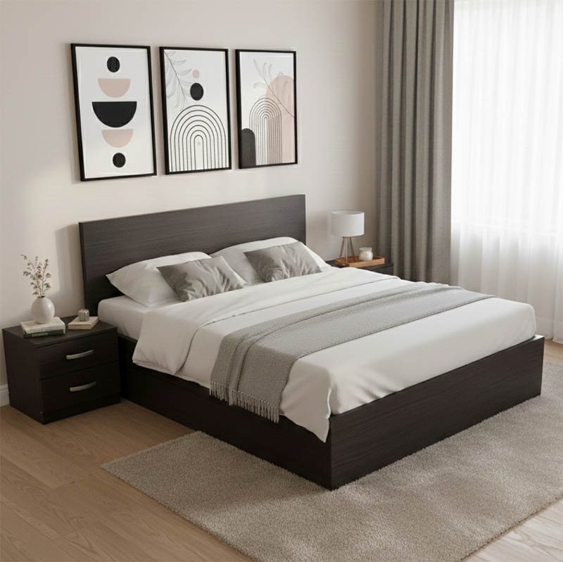383-000311 Σετ Κρεβατοκάμαρας Athos Wenge με Κρεβάτι 160x200εκ Σετ 3τεμ - Image 1
