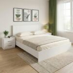 Σετ Κρεβατοκάμαρας Athos Λευκό με Κρεβάτι 160x200εκ Σετ 3τεμ