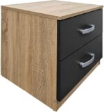 Σετ Κρεβατοκάμαρας Athos Sonoma Ανθρακί με Κρεβάτι 160x200εκ Σετ 4τεμ - Image 4