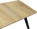 Τραπέζι Squaro pakoworld sonoma mdf με μαύρα μεταλλικά πόδια 120x70x75εκ - Image 4