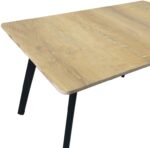 Τραπέζι Squaro pakoworld sonoma mdf με μαύρα μεταλλικά πόδια 120x70x75εκ - Image 5