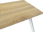 Τραπέζι Squaro pakoworld sonoma mdf με λευκά μεταλλικά πόδια 120x70x75εκ - Image 4