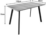 Τραπέζι Squaro pakoworld sonoma mdf με λευκά μεταλλικά πόδια 120x70x75εκ - Image 6