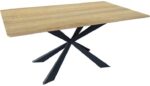 Τραπέζι Aragne pakoworld sonoma mdf με μαύρα μεταλλικά πόδια 160x90x75εκ - Image 2