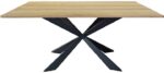 Τραπέζι Aragne pakoworld sonoma mdf με μαύρα μεταλλικά πόδια 160x90x75εκ - Image 3