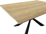 Τραπέζι Aragne pakoworld sonoma mdf με μαύρα μεταλλικά πόδια 160x90x75εκ - Image 4