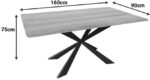 Τραπέζι Aragne pakoworld sonoma mdf με μαύρα μεταλλικά πόδια 160x90x75εκ - Image 6