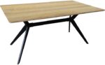 Τραπέζι Ezali pakoworld sonoma mdf με μαύρα μεταλλικά πόδια 160x90x75εκ - Image 2