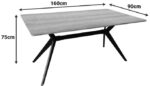 Τραπέζι Ezali pakoworld sonoma mdf με μαύρα μεταλλικά πόδια 160x90x75εκ - Image 6