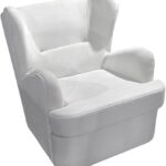 Πολυθρόνα Regalo pakoworld βελούδο σε λευκή απόχρωση 75x88x85εκ